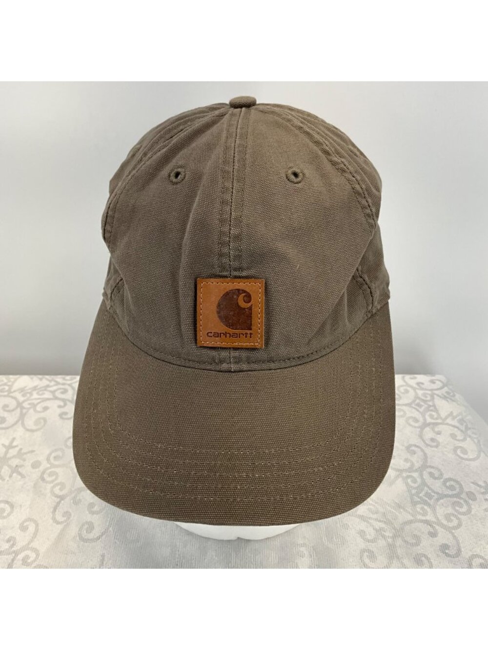 Carhartt Brown Washed Canvas Baseball Cap Adjustable Back Strap